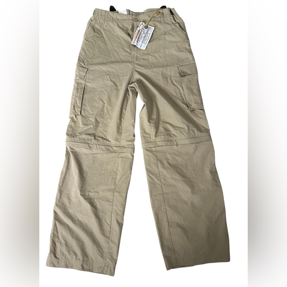 Vintage Convertible Cargo Pants Men's Large Tan Baggy Skate Y2K W36